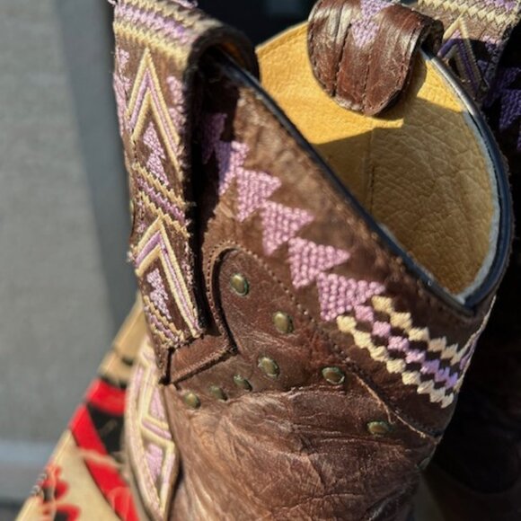 YIPPEE KIYAY Old Gringo Alexa 8” Distressed Leather Boots - Picture 4 of 16